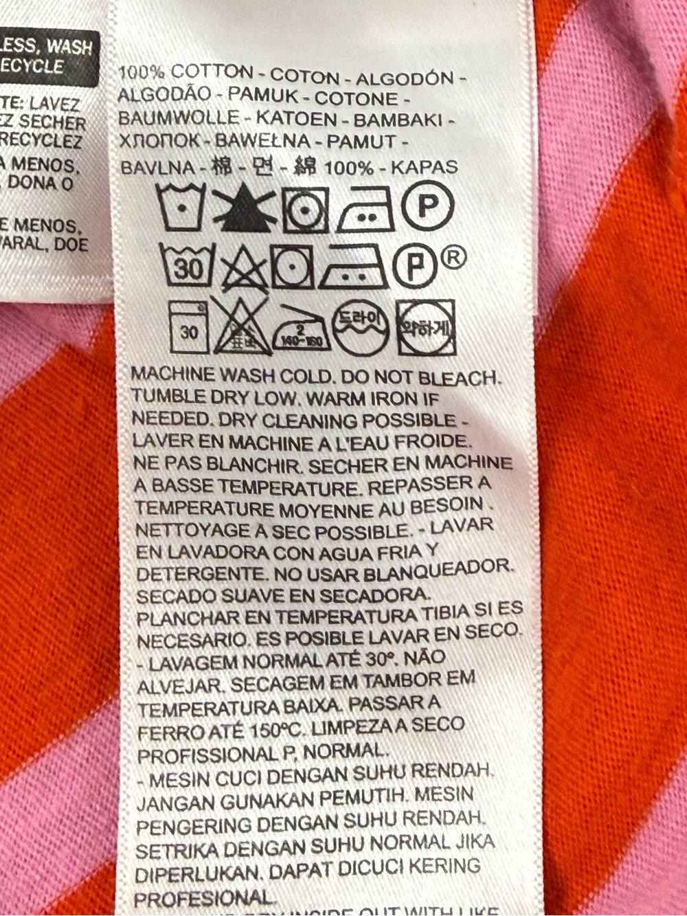 Levi's Red and Pink Striped Short Sleeve Tee - Picture 10 of 11